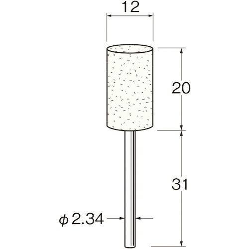リューター 軸付フェルトバフ外径(mm):12軸長(mm):31 ( F1112 ) 