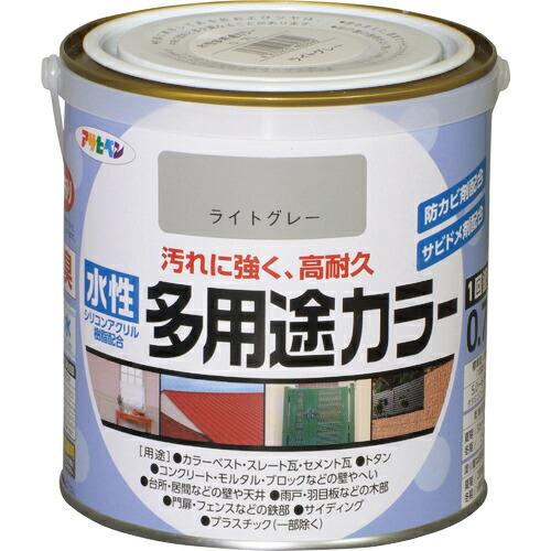アサヒペン 水性多用途カラー0.7L ライトグレー ( 460899 ) (6缶セット) (株)アサ...