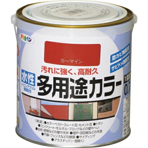 アサヒペン 水性多用途カラー0.7Lカーマイン ( 461018 ) (6缶セット) (株)アサヒペ...
