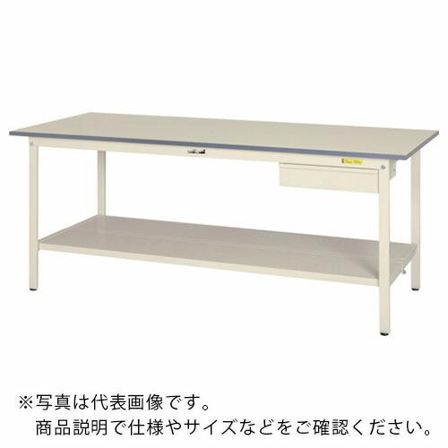 ヤマテック ワークテーブル150シリーズ 固定式 キャビネット・全面棚板付 W1500×D900×H...