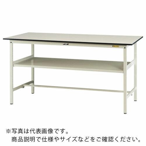 ヤマテック ワークテーブル150シリーズ 固定式 中間棚板付 W1500×D900×H950mm シ...