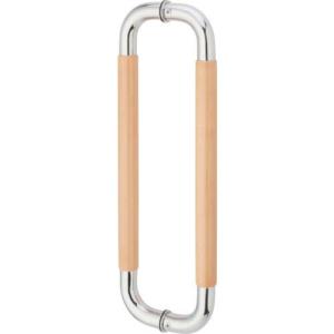 MK ナチュラルO型ハンドル 30X450mm 鏡面クローム ライトオーク ( W-5000-45Y ) (株)MARUKI HARDWARECORPORATION｜orangetool