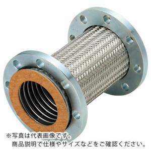 NFK 非溶接フランジ式フレキシブルホース/防振ジョイント フランジ10K/SS400(接液部SUS304) 150A×600L ( NK-6300/10K-SS400-150A-600L )｜orangetool