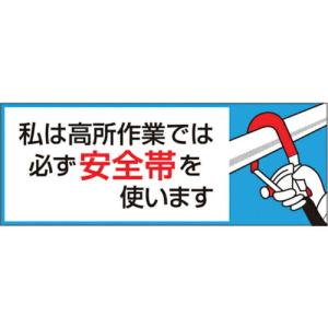 つくし ヘルメットシール「私は高所作業では必ず安全帯を使います」 ( 851-B ) (株)つくし工房 (メーカー取寄)｜orangetool