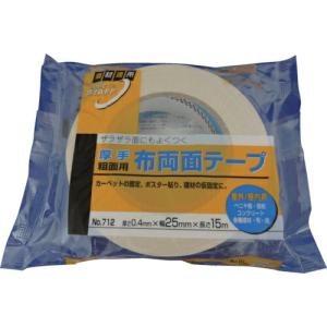 TERAOKA 布両面テープ  NO.712 25mmX15M ( 712 25X15 )(60巻セット)(株)寺岡製作所｜orangetool
