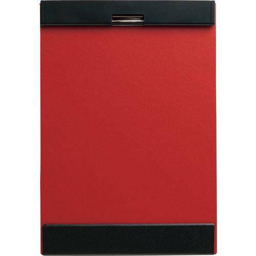 KING JIM クリツプボ-ド マグフラツプ A4 赤 短辺とじ 収納約30枚 背面・底面フラップ...