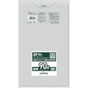 【SALE価格】サニパック W-93環境クラブ90L透明 10枚 ( W-93-CL ) 日本サニパック(株)｜orangetool