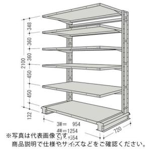 NF スチール製軽中量ボルトレス棚 キャンチラック単式1連 間口1854×奥行570×高さ2100mm 階段数6 150kg  ( CR76L-S6 )｜orangetool