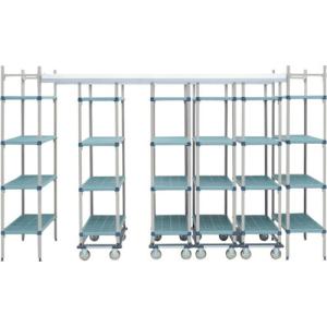 ERECTA トップトラック<メトロマックスQ>間口3401mm×奥行1220mm×高さ2200mm 棚板MQ1848G 移動ユニット数3 ( TT34MQMS122U3D4 ) (メーカー取寄)｜orangetool