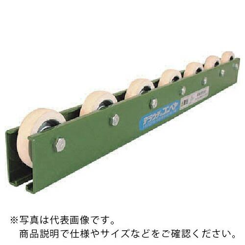 TS 白ゴムライニングスチール製ホイールコンベヤ  ( KR-A6WG-P100X3000L )