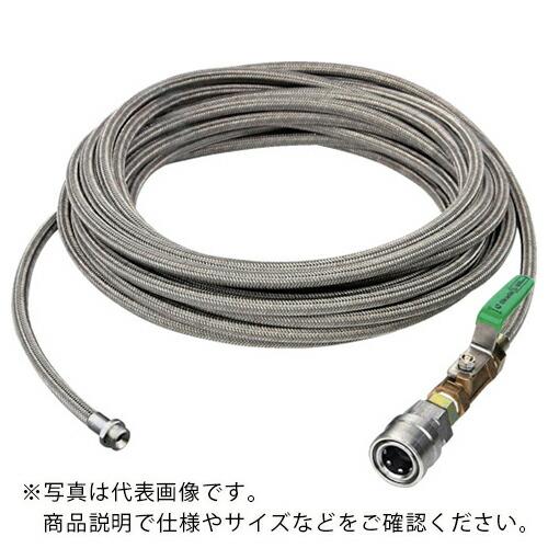 Asada 1/4SUS洗管ホース コック無 20m SUSワンタッチカプラ仕様 ( HD03219...