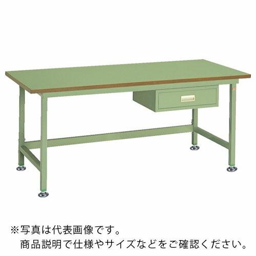 OS 中量作業台 ロンリウム天板 間口1200×奥行750×高さ750mm 引出し付き ( NBL1...