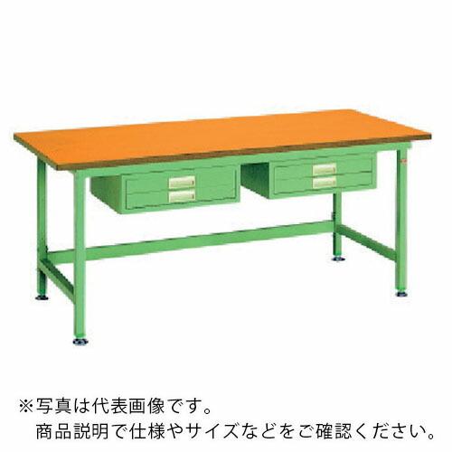 OS 中量作業台 木製天板 間口1800×奥行750×高さ750mm 引出し付き ( NBW1876...