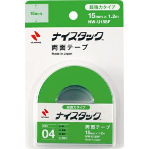 ニチバン 両面テープ ナイスタック超強力タイプ  15mmX1.2m  ( NW-U15SF )｜orangetool