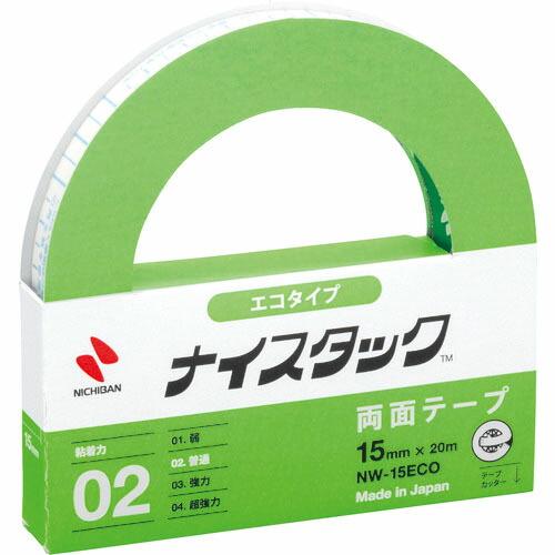【SALE価格】ニチバン 両面テープ ナイスタック 15mmX20m(大巻) エコのり仕様 エコマー...