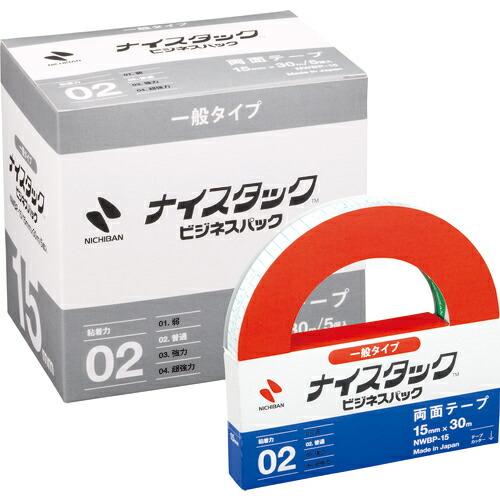 ニチバン 両面テープ ナイスタックビジネスパック 15mmX30m(大巻5巻入) ( NWBP-15...