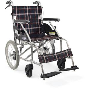 カワムラ 【非課税】 アルミ標準型介助用車いすKV16 ( KV16-40SB ) (株)カワムラサイクル (メーカー取寄)｜orangetool