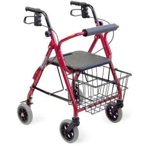 カワムラ 【非課税】 四輪歩行車KW20レッド ( KW20RED ) (株)カワムラサイクル (メーカー取寄)｜orangetool