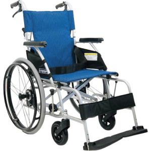 カワムラ 【非課税】 軽量自走用車いすBML青ストライプ ( BML22-40SBNO92 ) (株)カワムラサイクル (メーカー取寄)｜orangetool