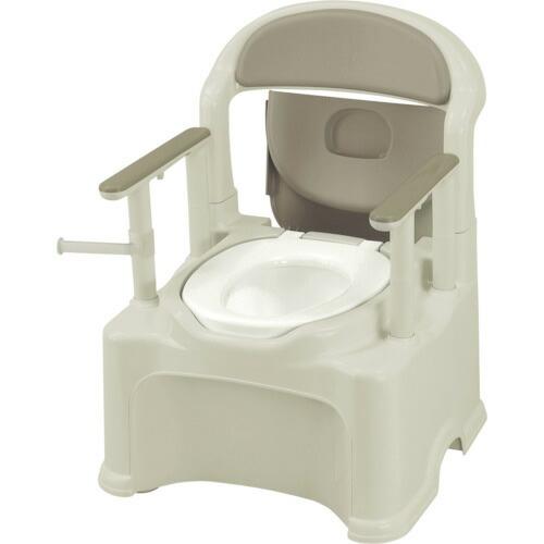 リッチェル ポータブルトイレ きらくPS2型 グレー  ( 47530 )