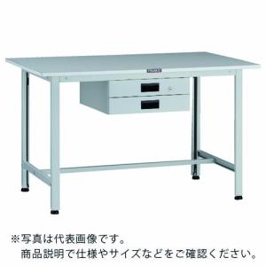 TRUSCO 軽荷重作業台(200kg)AO型 1200X600XH740 薄型2段引出付 ホワイト色 ( AOR-1260UDK2 ) トラスコ中山(株)｜orangetool