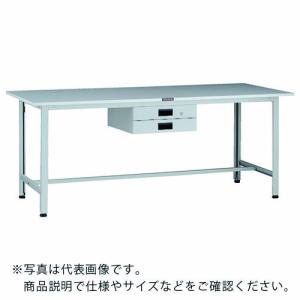 TRUSCO 軽荷重作業台(200kg)AO型 1800X600XH740 薄型2段引出付 ホワイト色 ( AOR-1860UDK2 ) トラスコ中山(株)｜orangetool