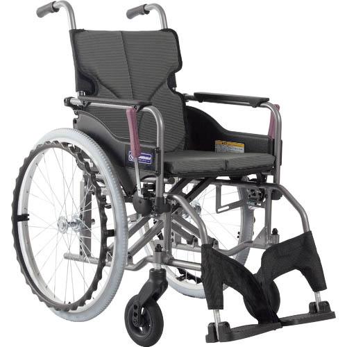 カワムラ 【非課税】 アルミ製標準型自走用車いすKMD-A22-42S-Mチャコールグレー ( KM...