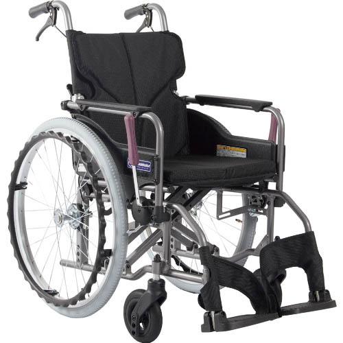 カワムラ 【非課税】 アルミ製標準型自走用車いすKMD-A22-42-M黒 ( KMDA2242MN...