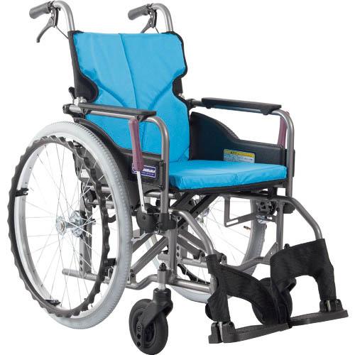 カワムラ 【非課税】 アルミ製標準型自走用車いすKMD-A22-42-Mライトブルー ( KMDA2...