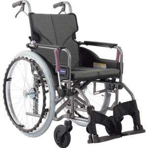 カワムラ 【非課税】 アルミ製標準型自走用車いすKMD-A22-40-Mチャコールグレー ( KMDA2240MNO82 ) (株)カワムラサイクル (メーカー取寄)｜orangetool