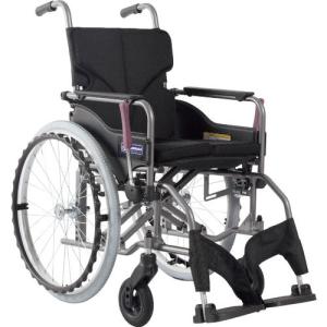 カワムラ 【非課税】 アルミ製標準型自走用車いすKMD-A22-42S-M黒メッシュ ( KMDA2242SMNO68 ) (株)カワムラサイクル (メーカー取寄)｜orangetool
