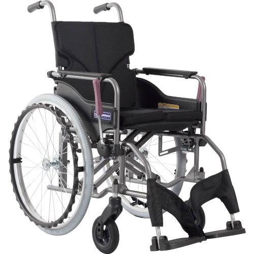 カワムラ 【非課税】 アルミ製標準型自走用車いすKMD-A22-42S-M黒メッシュ ( KMDA2...
