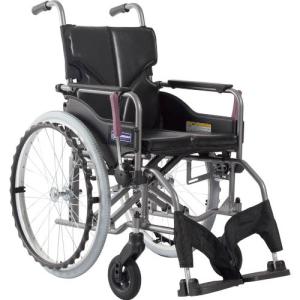 カワムラ 【非課税】 アルミ製標準型自走用車いすKMD-A22-42S-Mエコブラック ( KMDA2242SMNO88 ) (株)カワムラサイクル (メーカー取寄)｜orangetool