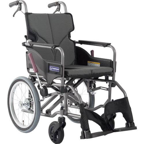 カワムラ 【非課税】 アルミ製標準型介助用車いすKMD-A16-42-Mチャコールグレー ( KMD...