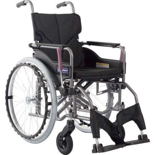 カワムラ 【非課税】 アルミ製標準型自走用車いすKMD-A22-42S-M黒 ( KMDA2242S...