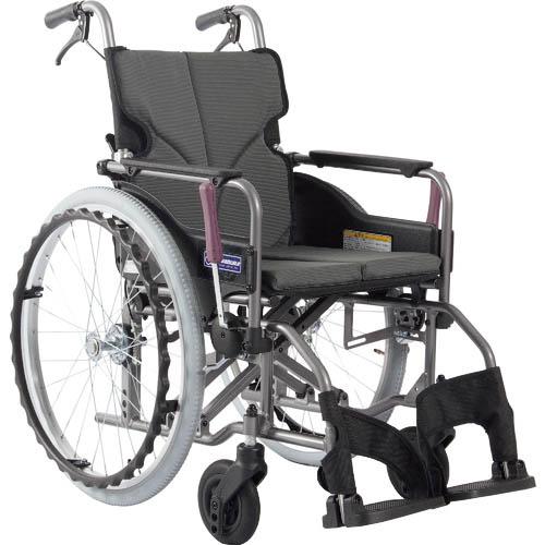 カワムラ 【非課税】 アルミ製標準型自走用車いすKMD-A22-42-Mチャコールグレー ( KMD...