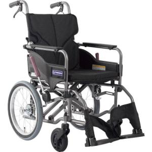 カワムラ 【非課税】 アルミ製標準型介助用車いすKMD-A16-40-M黒 ( KMDA1642MNO19 ) (株)カワムラサイクル (メーカー取寄)｜orangetool