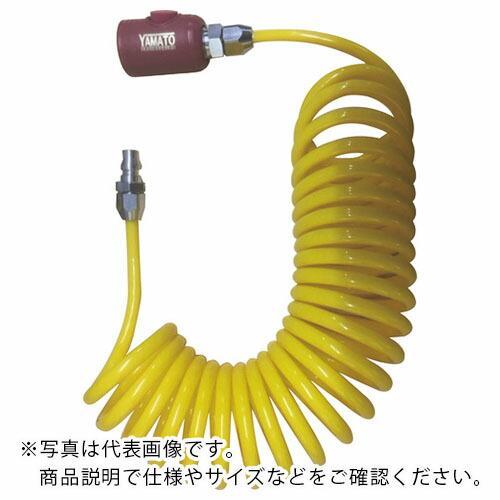 ヤマト スパイラルエアホース(ボタン式カップリング付) ( YCU-7BT ) (有)ヤマトエンジニ...