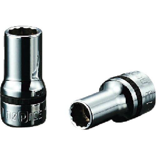 ネプロス インチ 9.5sq.セミディープソケット(十二角)(インチ) 対辺寸法1/2inch 全長...