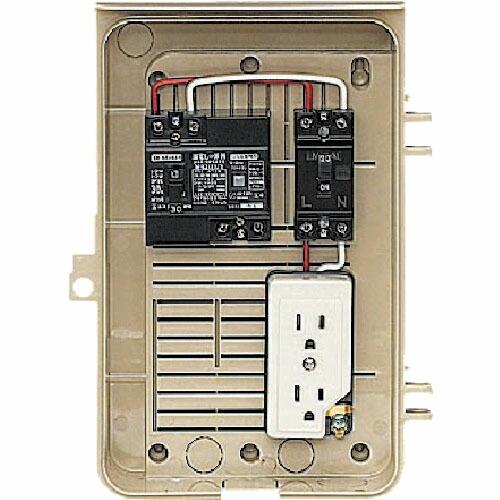 未来 屋外電力用仮設ボックス (漏電しゃ断器・分岐ブレーカ・コンセント内蔵) ( 2-1C ) (メ...