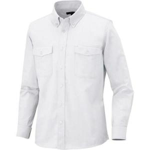 【SALE価格】アイトス メンズ長袖オックスボタンダウンシャツ(両ポケットフラップ付き) ホワイト M ( 7880-001-M ) アイトス(株)｜orangetool