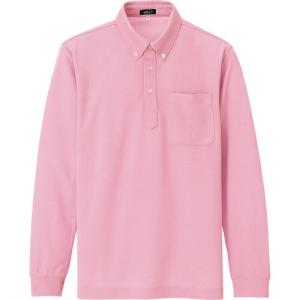 アイトス 吸汗速乾(クールコンフォート)長袖ボタンダウンポロシャツ(男女兼用) ピンク L ( 10598-160-L ) アイトス(株) (メーカー取寄)｜orangetool