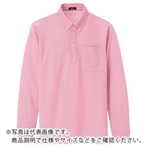 アイトス 吸汗速乾(クールコンフォート)長袖ボタンダウンポロシャツ(男女兼用) ピンク 6L ( 10598-160-6L ) アイトス(株) (メーカー取寄)｜orangetool
