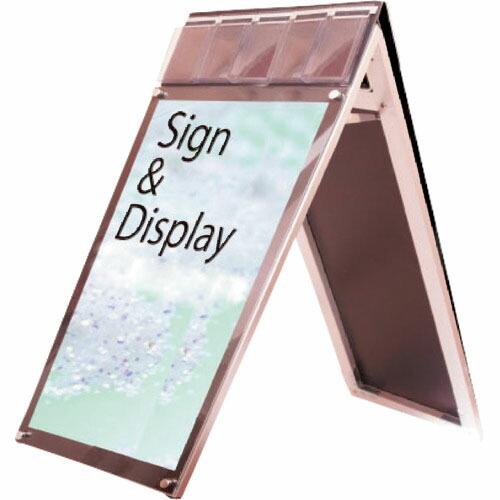 TOKISEI ポスター用スタンド看板 パンフレットケース付 A1ロウ両面ブラック(屋内用) ( P...