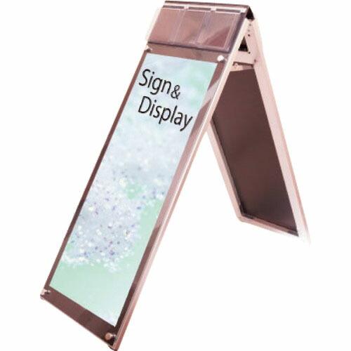 TOKISEI ポスター用スタンド看板 パンフレットケース付 A3縦縦ロウ両面ブラック(屋内用) (...