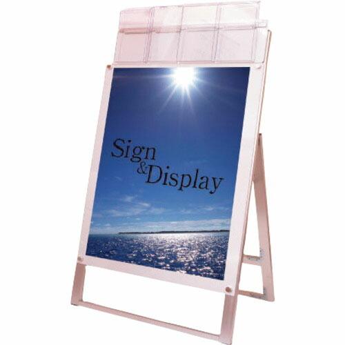 TOKISEI ポスター用スタンド看板 パンフレットケース付 B2片面ホワイト(屋外用) ( PSS...