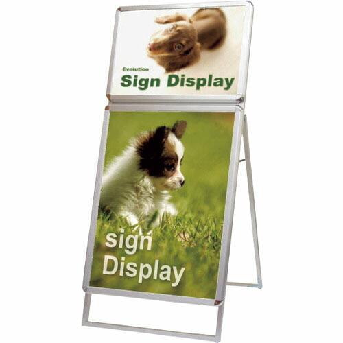 TOKISEI ポスターグリップスタンド看板コンビ(屋外用) B2B1片面シルバー ( PGSKCB...