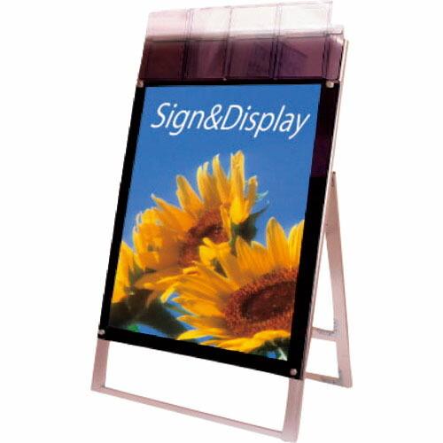 TOKISEI ポスター用スタンド看板 パンフレットケース付 B2片面ブラック(屋外用) ( PSS...