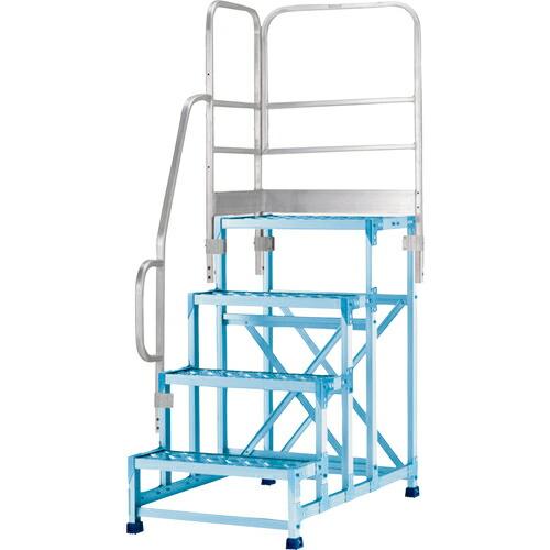 アルインコ 作業台CSBC-4106S用 正面付片手すりセット  ( CSBT41BL )