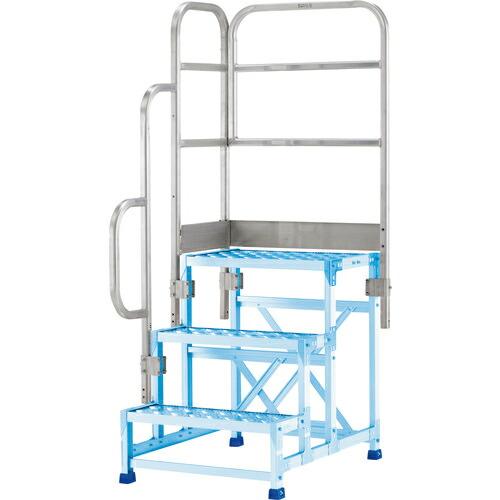 アルインコ 作業台CSBC-396S用 正面付片手すりセット  ( CSBT39BL )